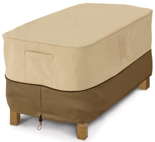 Classic Accessories Veranda Patio Coffee Table Cover - Durable and Water Resistant Outdoor Furniture Cover Rectangular 55-121-011501-00
