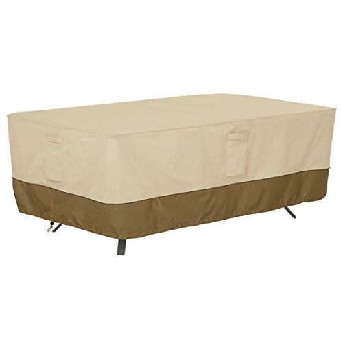 Classic Accessories Veranda RectangularOval Patio Table Cover - Durable and Water Resistant Patio Furniture Cover X-Large 55-564-011501-00