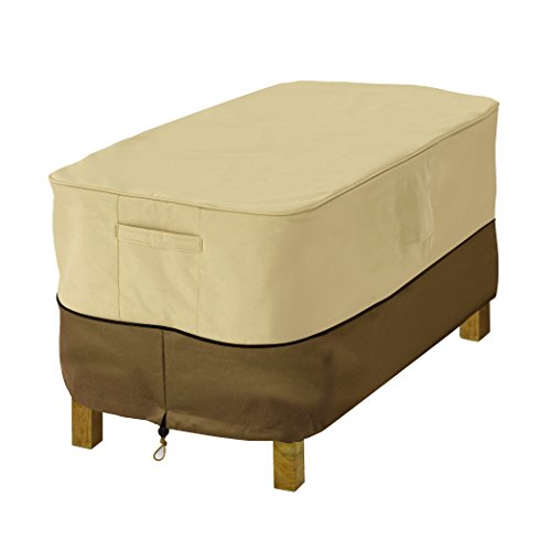 Classic Accessories Veranda Rectangular Patio OttomanSide Table Cover - Durable and Water Resistant Outdoor Furniture Cover Small 71992