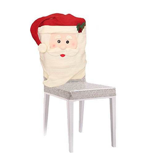 Bakelen Christmas Kitchen House Santa Hat Chair Cover Mr And Hueband Santa Claus -transform Your Dining Room Chairs