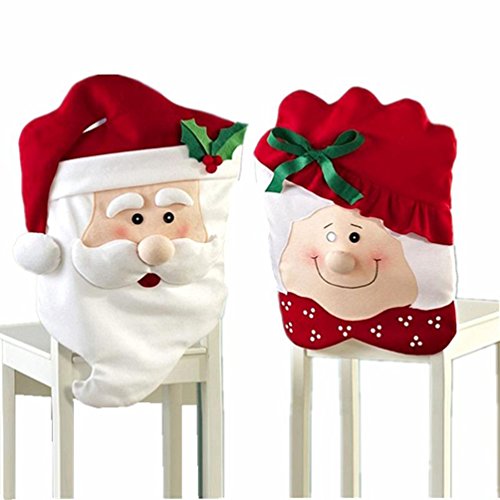 Lovely Mramp Mrs Santa Claus Christmas Chair Cover For Dining Room Seat Back Cover Coat Home Party Decor Xmas Table