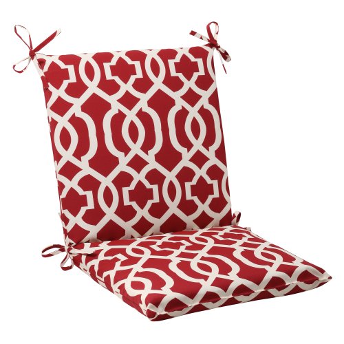 Pillow Perfect Indoor/outdoor New Geo Squared Chair Cushion, Red