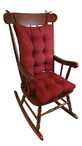 The Gripper Non-slip Rocking Chair Cushion Set Honeycomb, X-large, Red