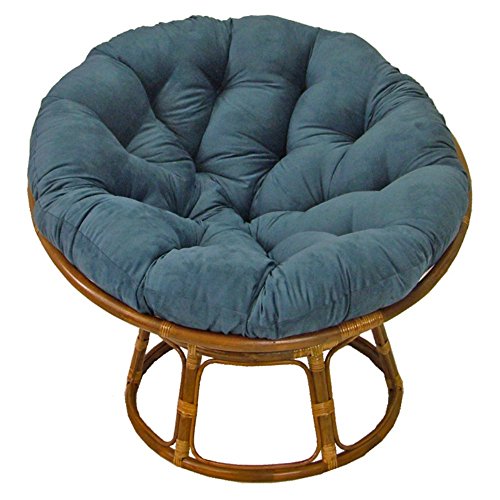 International Caravan 42 in Papasan Chair with Solid Micro Suede Cushion