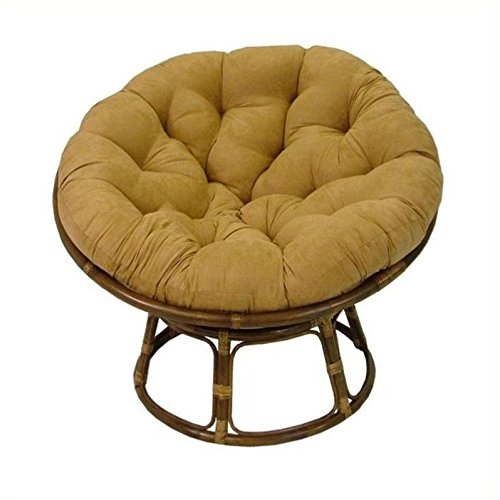 International Caravan Papasan 42 Rattan Chair with Cushion - Indigo