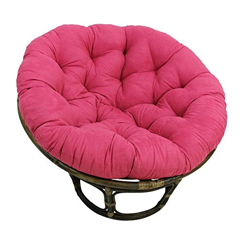 Rattan 42-Inch Papasan Chair with Micro Suede Cushion