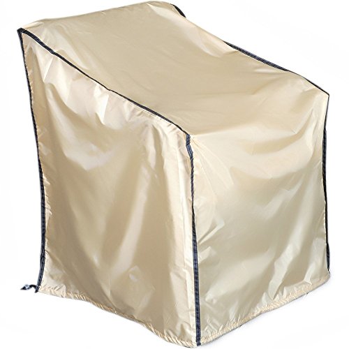 Abba Patio Outdoorporch Single Leisure Chair Cover Water And Fire Resistant All Weather Protection Tan Color