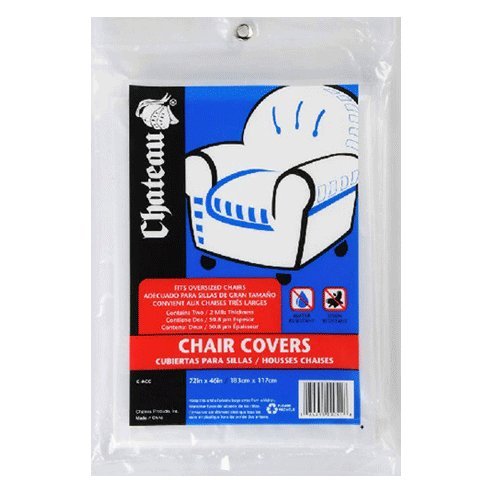 Uboxes Set of 2 72x46 Chair Covers 2 MIL Heavy Duty Polyethylene to Protect Items From Dust Dirt and Spills