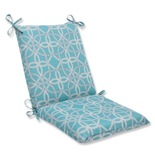 Pillow Perfect Outdoor Keene Aqua Squared Corners Chair Cushion