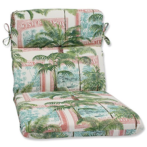 Pillow Perfect Outdoor Key Biscayne Rounded Corners Chair Cushion Bayou