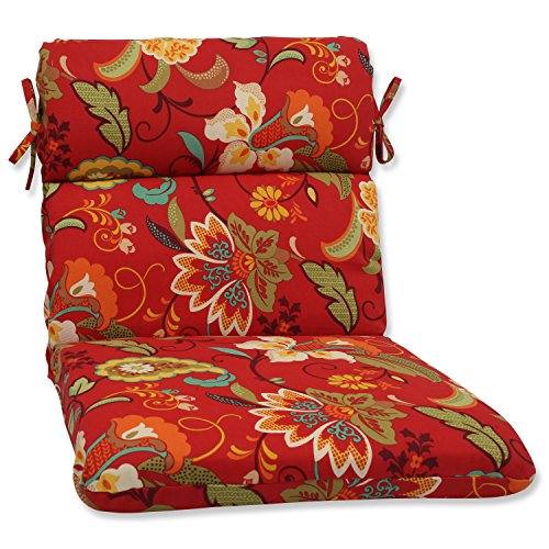 Pillow Perfect Outdoor Tamariu Alfresco Valencia Rounded Corners Chair Cushion Red
