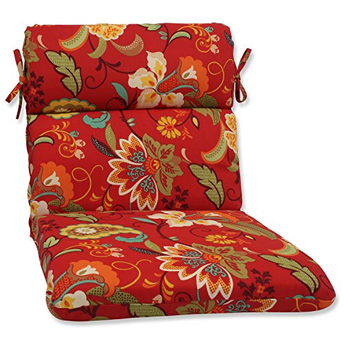 Pillow Perfect Outdoor Tamariu Alfresco Valencia Rounded Corners Chair Cushion Red