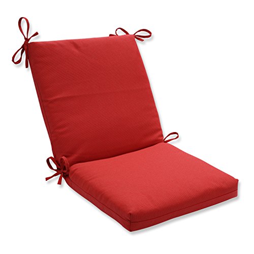 Pillow Perfect Outdoorindoor Tweed Square Corners Chair Cushion Red