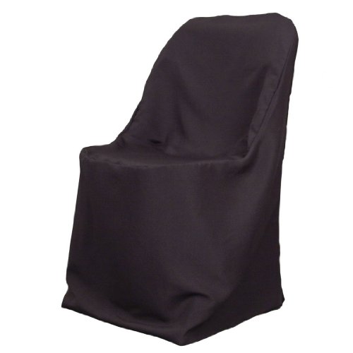 25 Brand New Black Polyester Folding Chair Covers
