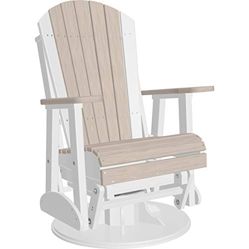 Kunkle Holdings LLC Adirondack Swivel Glider Chair - Recycled Plastic BirchWhite