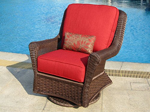 Spice Islands - Tahiti Swivel Glider Chair Hickory