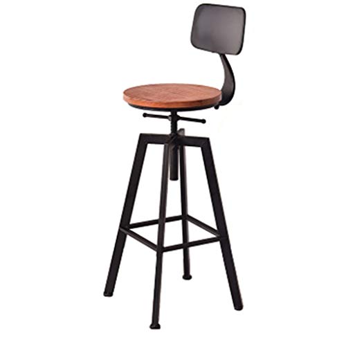 Industrial Wind Bar Stool Metal Retro Armchair Kitchen Counter Chair Clothing Store Decorative Chair High Stool 62-80CM Color  1