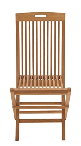 Benzara Comfortable Wood Teak Folding Chair