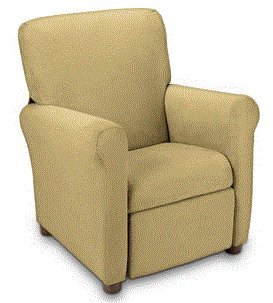 Urban Juvenile Microfiber Recliner Brownstone - Soft Comfortable Chair Seat Lounging For Kids - Strong Wood And