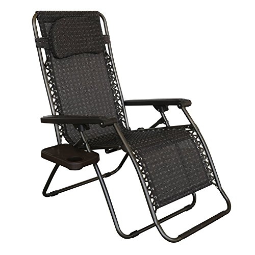 Abba Patio Oversized Recliner Zero Gravity Chair  With Detachable Drink Tray