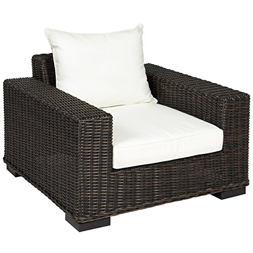 Best Choice Products Premium Patio Wicker Oversized Club Armchair