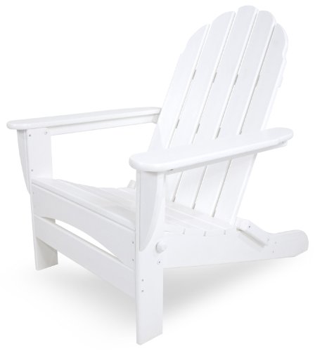 POLYWOOD AD7030WH Classic Oversized Curve Back Adirondack Chair White