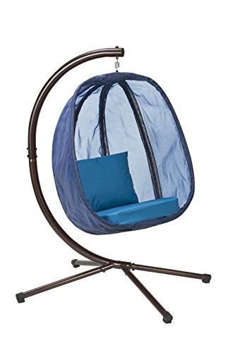 Flowerhouse Hanging Egg Chair With Stand Light Blue
