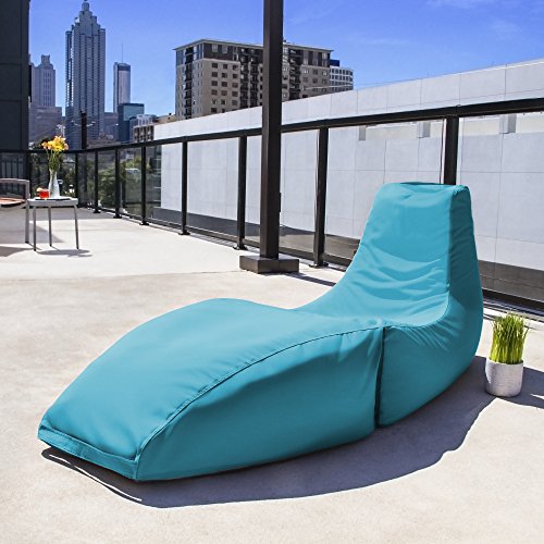 Jaxx Outdoor Prado Bean Bag Lounge Chair, Solid, Lagoon Blue