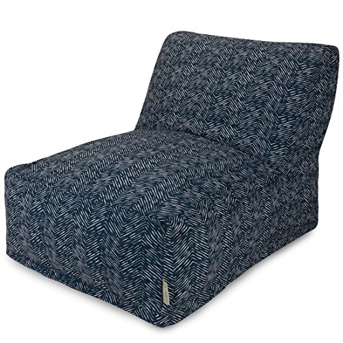 Majestic Home Goods Navajo Bean Bag Chair Lounger, Navy