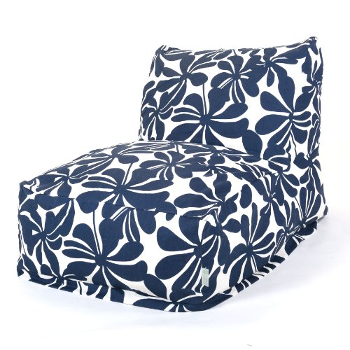 Majestic Home Goods Navy Blue Plantation Bean Bag Chair Lounger