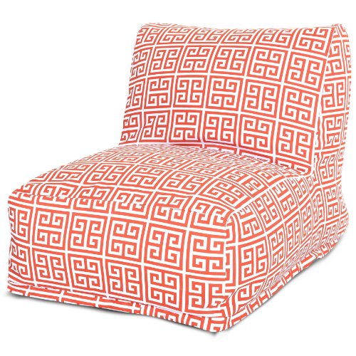 Majestic Home Goods Towers Bean Bag Chair Lounger, Orange