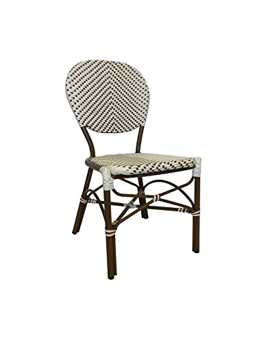 Table In A Bag All-weather Wicker French Café Bistro Chair With Aluminum Frame