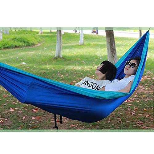 GYZ Hammock - Single and double durable camping hammock swing light carrying belt rollover prevention adult sleeping chair advanced parachute nylon hammock suitable for family dorm travel beach