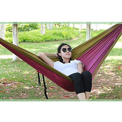NN Hammock - Single and double durable camping hammock swing light carrying belt rollover prevention adult sleeping chair advanced parachute nylon hammock suitable for family dorm travel beach