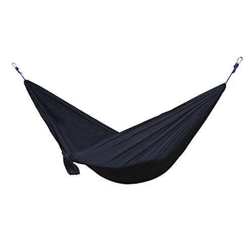 Portable Hammock 2 Person Outdoor Camping Survival Hammock Garden Swing Hunting Hanging Sleeping Chair Travel Parachute Hammocks Black