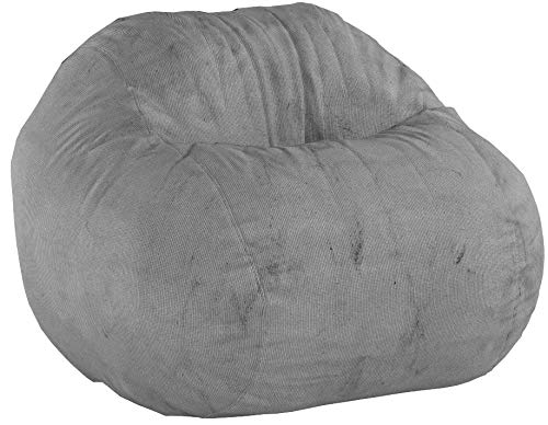 CordaRoys Chenille Bean Bag Chair Convertible Chair Folds from Bean Bag to Bed As Seen on Shark Tank - Charcoal Full Size Renewed