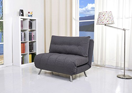 Gold Sparrow Tampa Convertible Big Chair Bed Gray