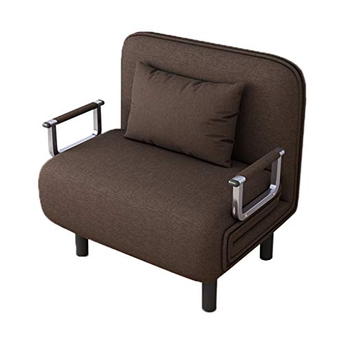 Quelife Convertible Sofa Bed Folding Arm Chair SleeperSingle Sleeper Convertible Chair Folding Sleeper-Coffee