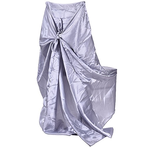 SHZONS Premium Polyester Spandex Banquet Chair Covers Decorative Chair Slip Covers for Wedding or Party UseSilver