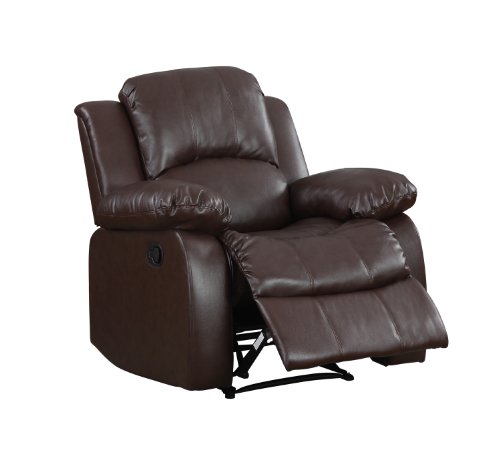 Homelegance Resonance 40 Bonded Leather Recliner Chair Brown