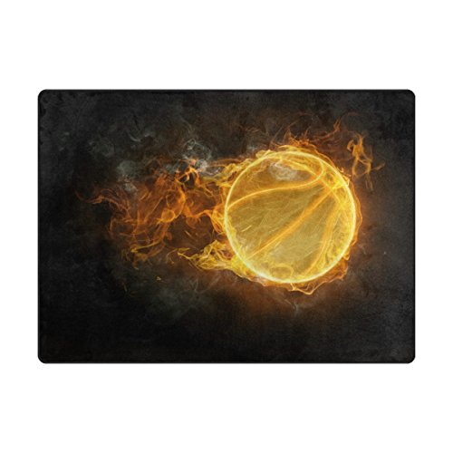 TSWEETHOME Doormat Front Door Mats Outdoor Inside Mats Personalized Welcome Mats with Flame Soccer for Chair Mat and Decorative Floor Mat for Office and Home 63 x 48 in 80 x 58 in