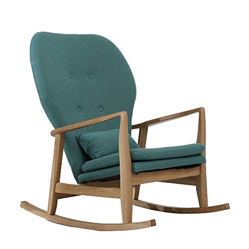 Nursery Rocking Chair on Your Patio Comfortable Relax Rocking Chair Lounge Chair Relax Chair Color  Green Size  60x93x81cm