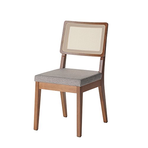 Manhattan Comfort Pell Dining Chair GreyMaple Cream