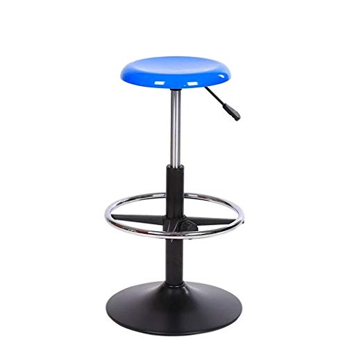 Xinhuatian The Furniture high Stool Lift Chair School Laboratory Swivel Chair Work Stool Thick Fiberglass seat Surface Material with Pedal Living Room Furniture Chair Color  B Size  6080CM