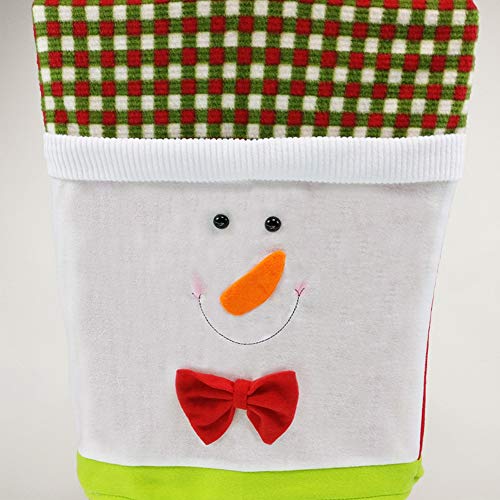 OUYAWEI Chair Cover Christmas Decoration Santa Claus Doll Snowman Chair Cover Snowman