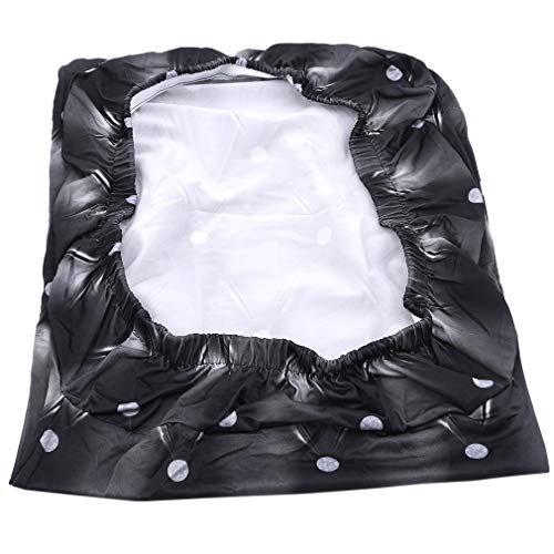 NIKOLay Seat Elastic Cover Detachable Short Chair Hotel Restaurant Banquet Wedding Party Seat Printed Chair CoverBlack