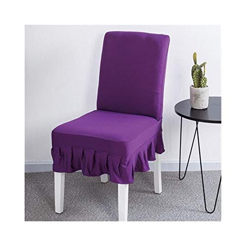 Classic Anti-Slip Chair Covers Washable Chair Covers Waterproof Elastic Dining Chair Cover for Banquet Chairs Color  Purple Size  4 Pack