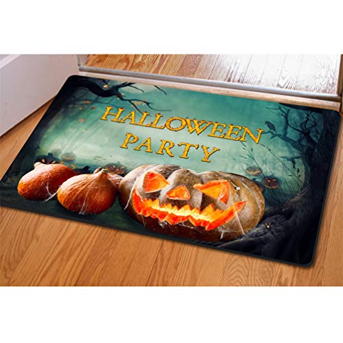 Coloranimal Front Door Mat Funny Halloween Party Non Slip Rectangle Area Rugs for Home Garden Bathroom Bedroom Living Room Kids Children Play