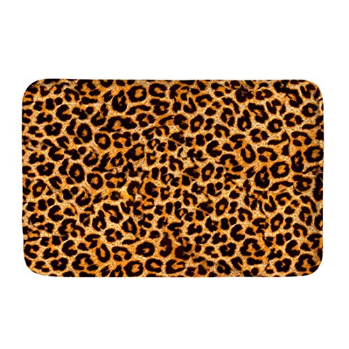 Coloranimal Leopard Rug for Washroom Bathroom Bedroom Kitchen Rectangle Area Carpets Softness Flannel Entrance Doormat Modern Rugs