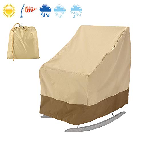 BullStar Patio Rocking Chair Cover 420D Waterproof Outdoor Rocker Chair Cover Furniture Protector Weather UV Resistant 275 Inch L x 325 Inch Deep x 39 inch H